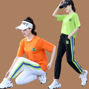 宽松纯棉短袖 广场舞新款 夏季 套装 运动服杨丽萍曳步舞跳舞衣服 服装