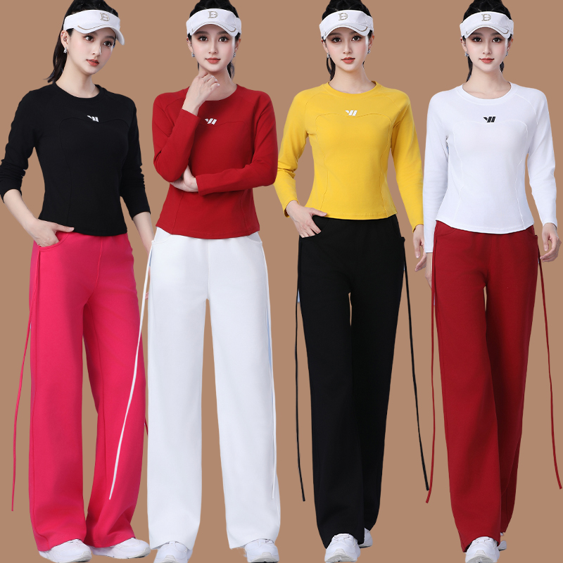 新款时尚纯棉健身跳舞运动舞蹈服