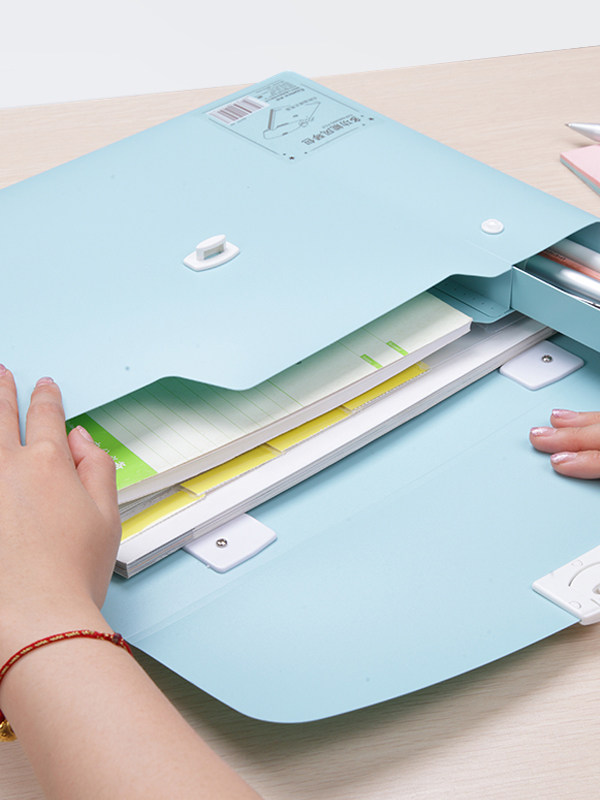 QIXIN 다기능 오르간 가방 7 가방 펜 박스 보관 서류 가방 사무실 휴대용 오르간 가방 송장 책 오르간 가방 다층 파일 가방 서류 가방