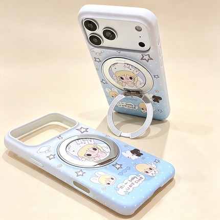 天使秋有上野图案适用于iPhone17promax手机保护壳支架一体
