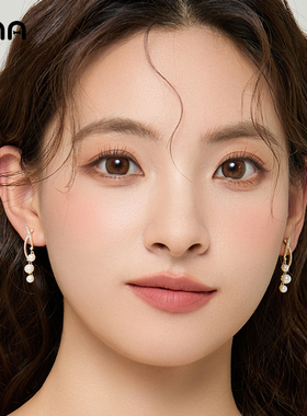 ona线条仿珍珠流苏耳环女时尚轻奢高级感耳坠2025新款爆款耳饰品