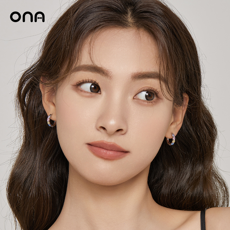 ona多巴胺圆圈简约耳环女