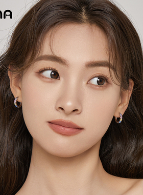 ona多巴胺圆圈耳环女简约日常通勤精致耳坠2025年新款爆款耳饰品