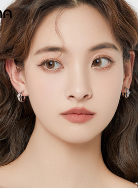 ona星芒半圆圈圈耳环女小众设计轻奢高级感耳坠冷淡风甜酷耳饰品