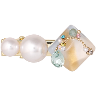 ona方形彩色发夹女小清新甜美边夹抓夹精致少女感头饰发卡发饰