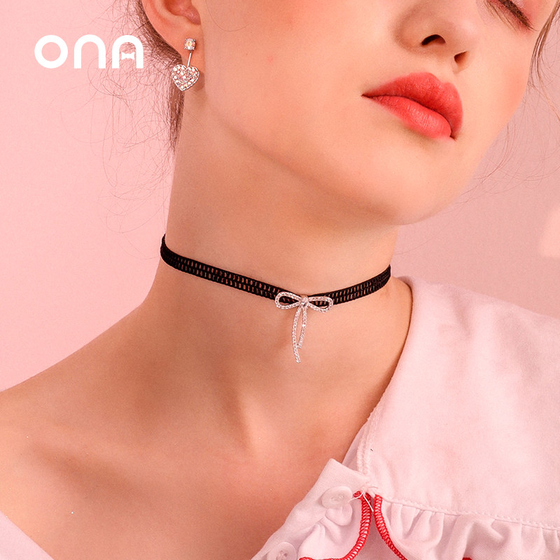 ONA fine jade Bow Necklace choker girl clavicle have cash less than that is registered in the accounts Neck strap Necklace neck Jewelryin the Accessories/Fashion Jewelry, Necklace  category - from Buy2taobao.com to provide professional Taobao agent buy service