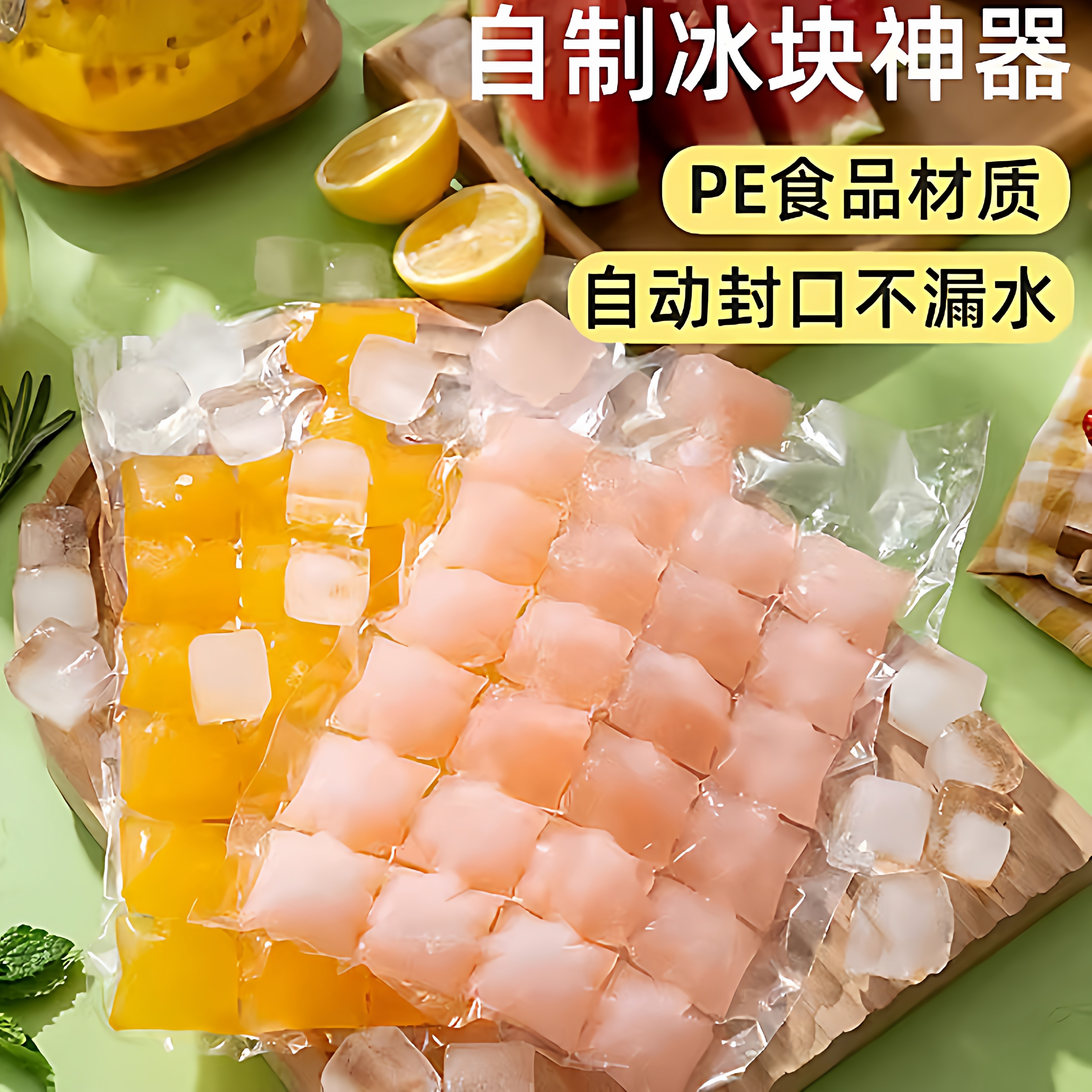 冰块模具一次性制冰袋密封自封口食品级百香果冻冰块分装袋冰格袋