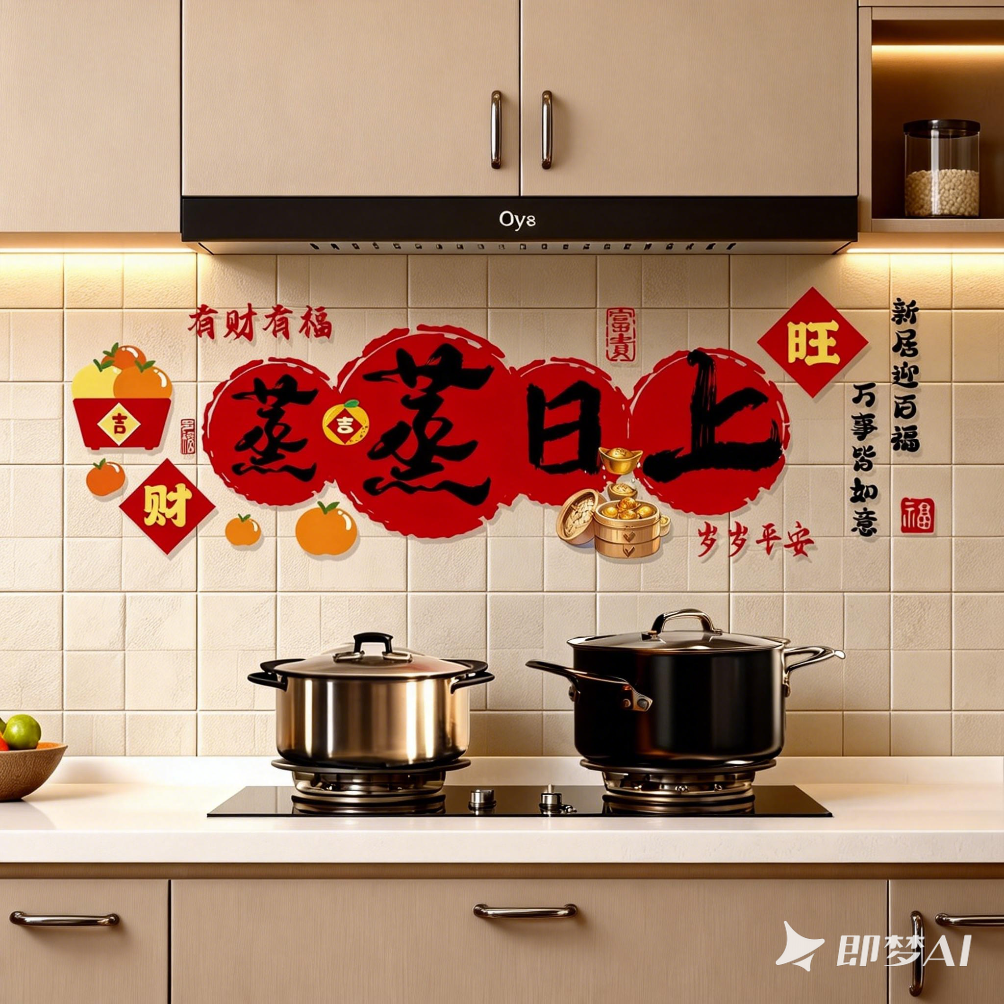 蒸蒸日上搬家装饰厨房防油贴纸静电贴新居乔迁之喜入宅仪式用品,节庆用品/礼品,喜字/剪纸/贴纸,淘宝优惠券,粉丝福利购,淘宝优惠卷