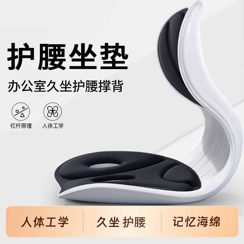 人体工学护腰坐垫一体坐姿椅脊椎腰托 托靠垫座椅办公室久坐不累