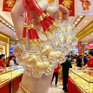 新春塑箔金马新款创意马年马上有钱手机链挂件生肖钥匙扣包包挂饰