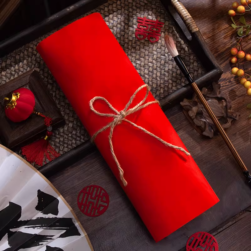 红纸大张结婚专用压井盖加厚大红纸婚礼书法单面剪纸批发婚庆用品