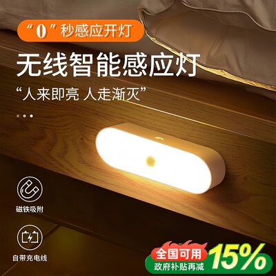 人体感应小夜灯智能充电式声控灯