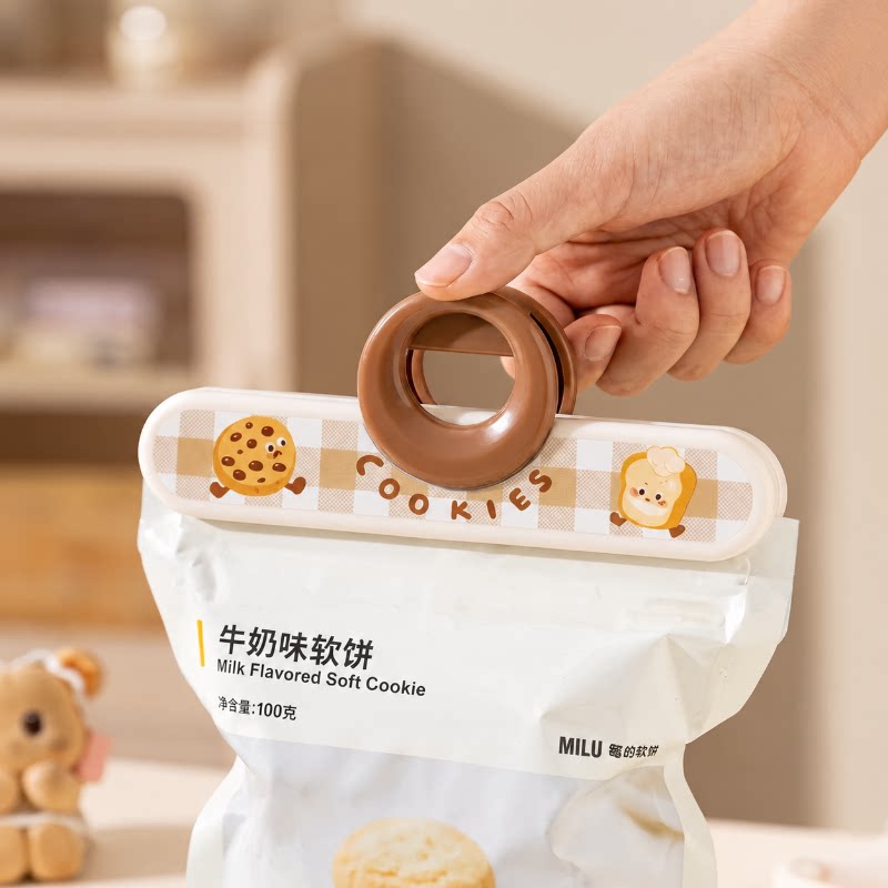 朋意食品封口夹零食密封夹厨房防潮保鲜调料袋塑料袋薯片奶粉夹子