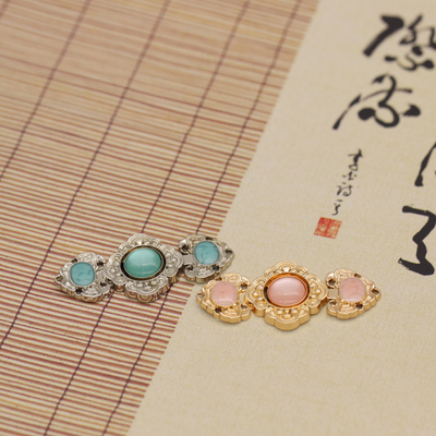 中国风金属对扣旗袍盘扣大衣复古礼服纽扣汉服装饰扣子服装配件