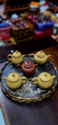 董岳峰紫砂壶 小草堂紫砂壶 段泥 朱泥 菊潘壶 菊瓣壶 小品壶高潘