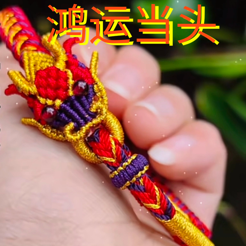 2025本命年佛莲龙鳞手绳十二生肖E红绳手链属龙手工编织幸运绳,饰品/流行首饰/时尚饰品新,绳,淘宝优惠券,粉丝福利购,淘宝优惠卷