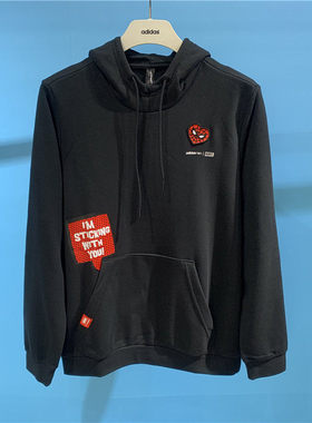 阿迪达斯卫衣男装春季新款运动服蜘蛛侠漫威外套套头衫H55129