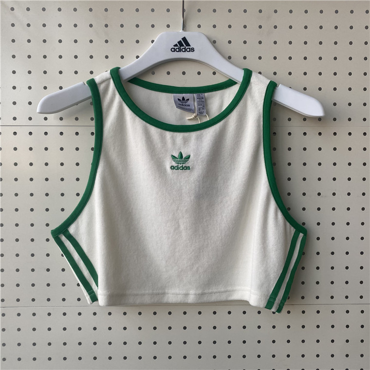 Adidas阿迪达斯三叶夏季新款女子短款高腰休闲背心 JH0622