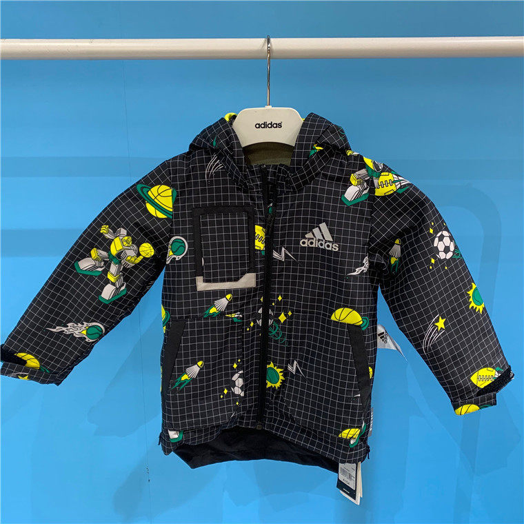 阿迪达斯儿童运动防风保暖外套