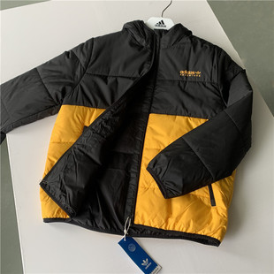 Adidas阿迪达斯三叶草男大童装冬季运动保暖连帽棉服H31234