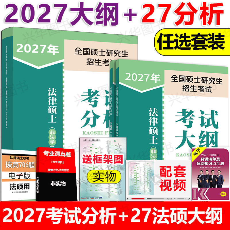 新版 2027法律硕士非法学法学专业学位联考考试大纲 27法硕非法学专业考研大纲 法硕考试大纲非法学搭非法学考试分析