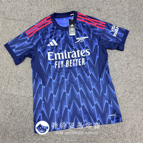 Adidas阿迪达斯 25-26赛季阿森纳客场蓝色球迷版短袖足球衣JI9511