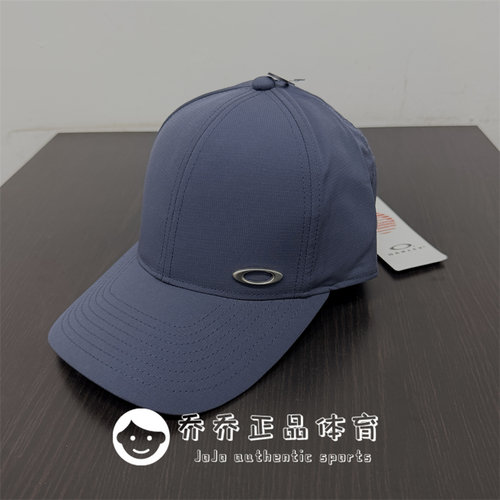 Oakley欧克利镌刻徽标棉鸭舌帽男女同款情侣款焦油蓝FOS902035