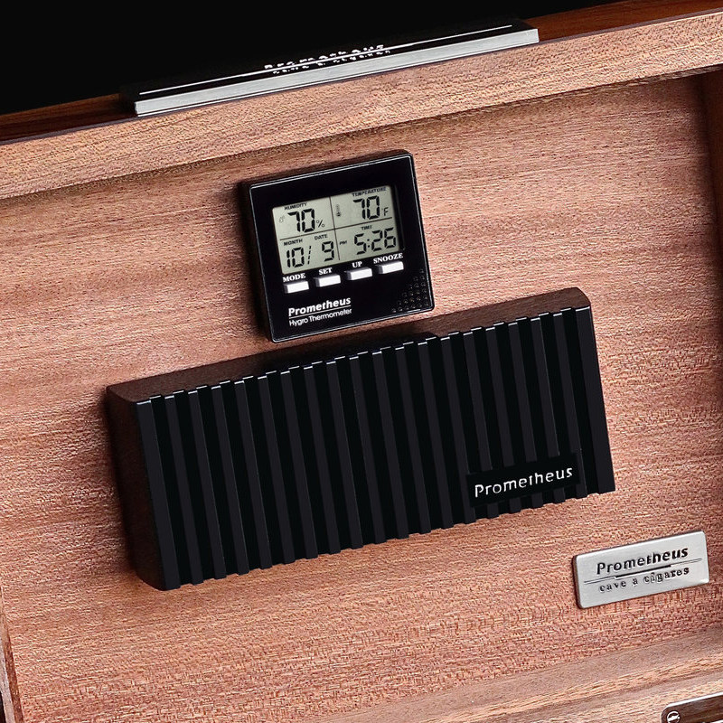 美国Prometheus普罗米修斯雪茄盒专用加湿器 温湿度计 保湿液