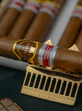 法国Elie Bleu艾迪布尔便携式雪茄托 金属雪茄架 送皮套 正品包邮