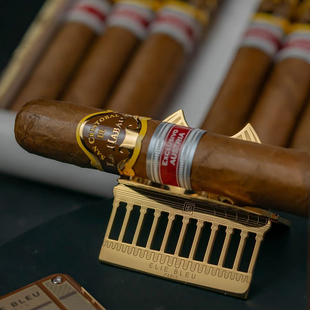 金属雪茄架 雪茄托 送皮套 正品 法国Elie 包邮 Bleu艾迪布尔便携式