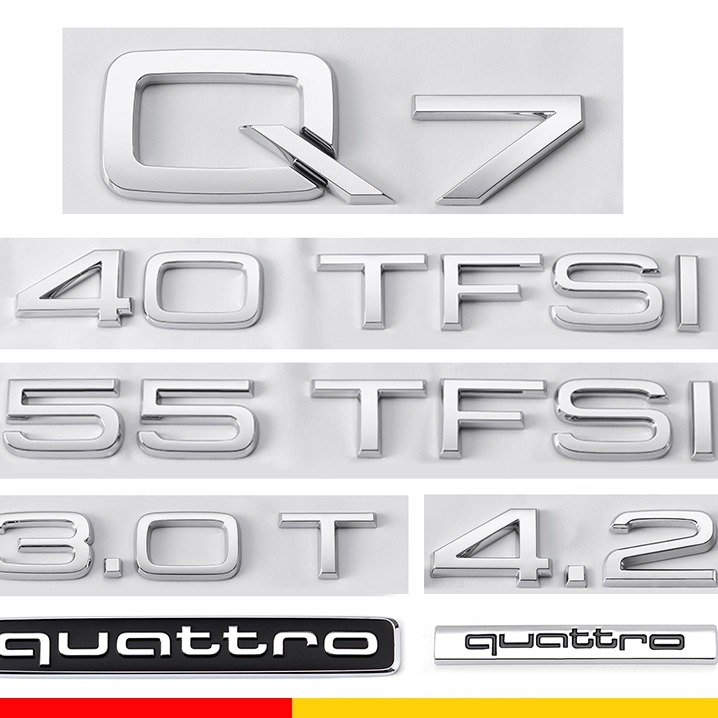 奥迪Q7四驱尾标改装贴
