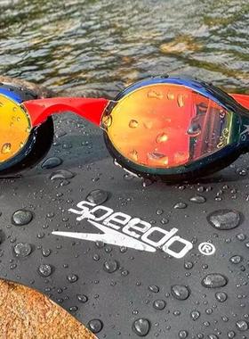 Speedo泳镜专业竞技男女通用防水防雾高清小框游泳眼镜