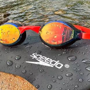 Speedo泳镜专业竞技男女通用防水防雾高清小框游泳眼镜