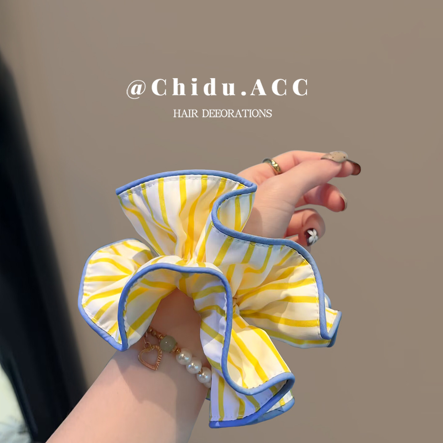 韩国盐系少女奶呼呼撞色条纹双层木耳边肥肠圈减龄小蛮腰发圈头绳,饰品/流行首饰/时尚饰品新,发饰,淘宝优惠券,粉丝福利购,淘宝优惠卷