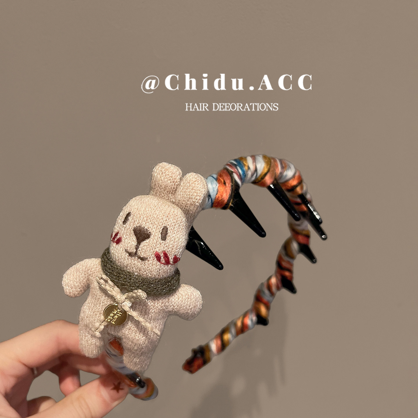 韩系新款不勒头防滑小兔子彩色毛线带齿头箍秋冬压发发捆碎发头饰,饰品/流行首饰/时尚饰品新,发饰,淘宝优惠券,粉丝福利购,淘宝优惠卷