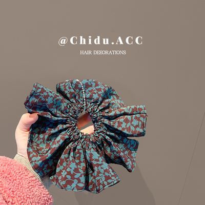 侈度头绳碎花裙带大肠发圈