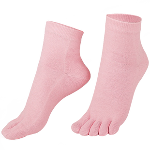 恒源祥五指袜女纯棉防臭秋冬加厚中筒棉袜女夏季薄款短袜子潮长袜