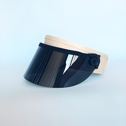 台湾UV100防晒帽骑行遮阳护目防风男女防紫外线空顶面罩帽2025新