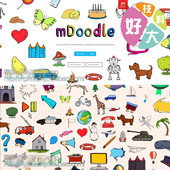 FCPX模板：155类可爱卡通涂鸦元 素小动画 mDoodle
