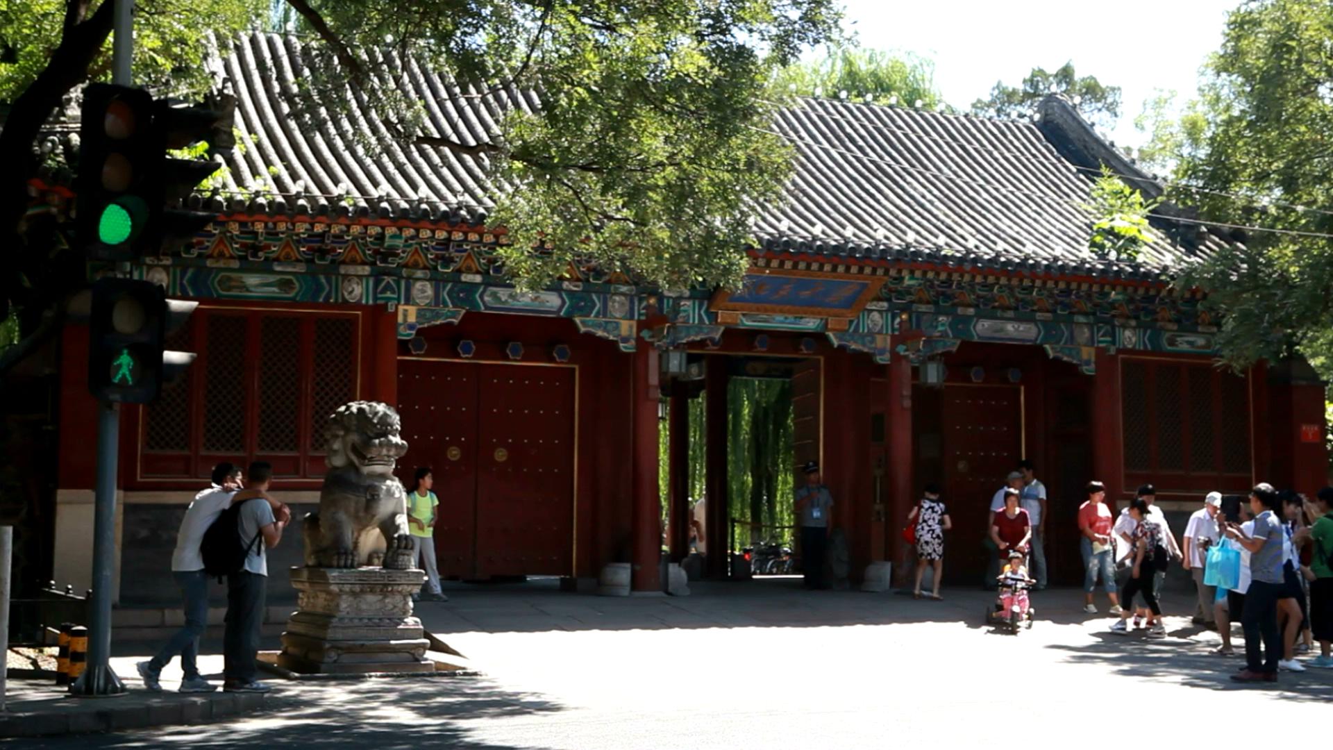 北大校园27北京大学大门高等教育建筑高清实拍视频素材