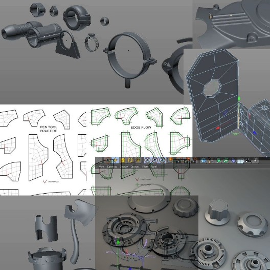 终极布线 硬表面细分高精细单体建模 机械零件 maya c4d max
