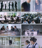 办公室商务金融人群谈判合作科技网络会议企业视频素材