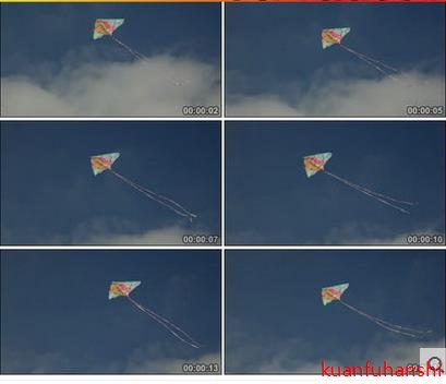 放飞风筝在天空中飞翔,风筝视频素材