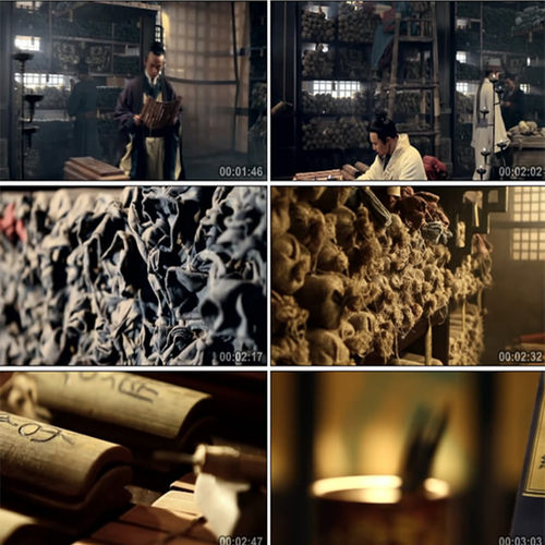 中国古代历史 古人读书写字 易经 学堂 竹简 高清实拍视频素材