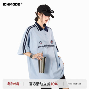 MODE美式 宽松运动半袖 Polo短袖 新款 上衣 T恤女夏季 ICH