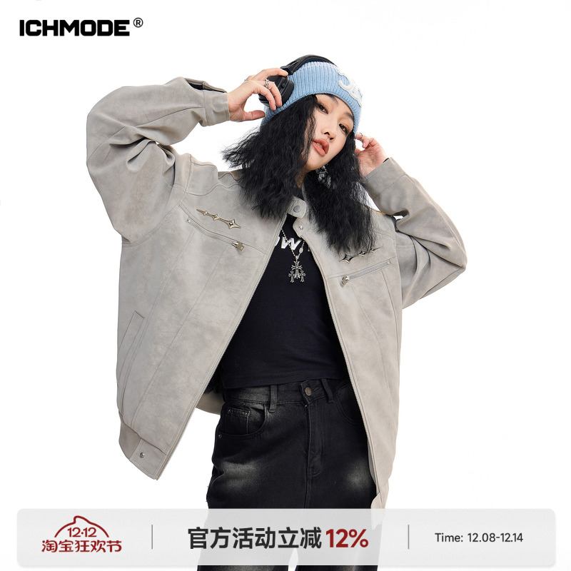 美式工装夹克外套秋季皮衣上衣