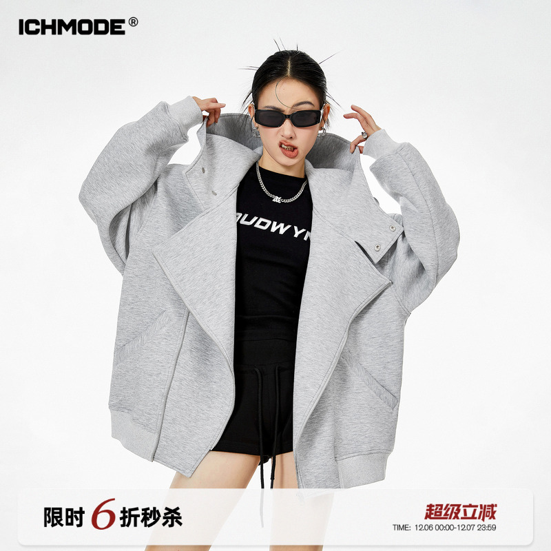 oversize设计连帽空气层外套