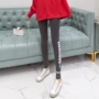 Quần legging nữ mặc skinny mỏng mùa thu cotton size lớn 2019 chân mới quần slim phiên bản Hàn Quốc của eo cao hoang dã - Quần tây thường quần legging lửng