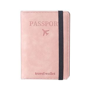 护照钱包夹保护套机票夹ins网红多功能卡包证件收纳包情侣护照包RFID防盗刷出国旅行护照随身包便携绑带定制