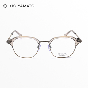 日本Kio Yamato眼镜框男女款超轻纯钛加宽复古眉框眼镜架KT-278J
